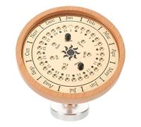 Homoyoyo Calendrier Perpétuel en Bois Style Horloge Solaire Vintage avec Support Stable pour Bureau, Affichage Précis des Dates Quotidien, Décoration Élégante pour Bureau