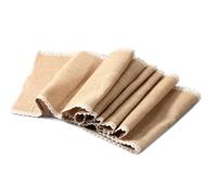Homoyoyo Chemin de Table en Jute Vintage 245cm, Dentelle | Style Country, Lavable en Machine, pour Buffet et Table Basse, Coloris Kaki, Tissage Soigné
