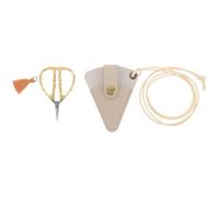 Homoyoyo Ciseaux de Broderie Rétro avec Étui Cuir Petits Ciseaux de Couture Portables pour Tissus Précision Professionnelle Protection Sécurisée Outils Vintage pour Travaux Aiguille et DIY