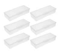 Homoyoyo Coffret Manucure Plastique Transparent 6pcs, Compact et Résistant aux Chocs, pour Rangement Outils Ongles Usage Personnel et DIY Art