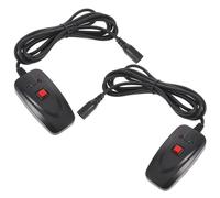 Homoyoyo Contrôleur Filaire pour Machine à Fumée 2 Pièces Interface 3 Broches en Plastique Noir pour Effets Lumière de Scène et Fêtes