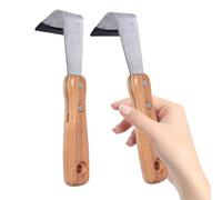 Homoyoyo Couteaux à Écorce d'arbre en Bois et Acier 2pcs Bords Lisses et Arrondis pour Gratter sans Abîmer L'écorce en Jardinage