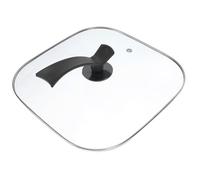 Homoyoyo Couvercle Carré Trou de Décompression Rond en Verre Multifonction et Assure une Cuisson Plus Sûre Protège Mains pour Poêle Électrique 30cm