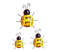 Homoyoyo Décoration Murale Abeille 3pcs en Fer Jaune Style Pastoral Unique et Délicat pour Intérieur Maison Ornement Suspendu Décoratif
