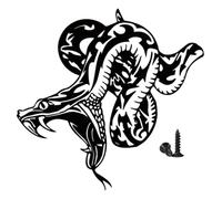 Homoyoyo Décoration Murale en Fer Forgé Forme Serpent Noir pour Porche et Intérieur, Ornement Artistique Réaliste en Métal pour Accroche Murale Élégante