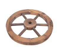 Homoyoyo Décoration Murale Roue Chariot Bois 25 CM Ornement Solide pour Salon et Espace Extérieur Style Vintage