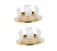 Homoyoyo Enjoliveur Trop Plein Lavabo en Cuivre, 2 Pièces, Or Décoratif | Installation Facile, Nettoyage Simple, Écoulement Rapide, Accessoires Créatifs pour Lavabo et Évier Domestique