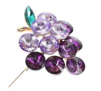 Homoyoyo Épingle à Revers Scintillante en Verre et Alliage Raisin pour Chapeau et Robe, Accessoire Polyvalent pour Fêtes et Rendez-vous Féminins