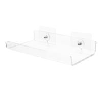 Homoyoyo Étagère Murale Transparente en Acrylique U, sans Perçage, Blanche | Rangement Mural Décoratif, Forme en U, pour Salle de Bain, la Cuisine, Salon, Couloir