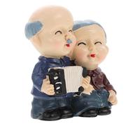 Homoyoyo Figurine Romantique et Solide Couple de Personnes Âgées en Résine Décoration Gâteau Anniversaire ou Mariage Présent pour Grands-Parents