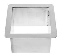 Homoyoyo Goulotte à Déchets Encastrable Carrée en Acier Inoxydable 304, Œillet Métallique Intégré pour Poubelle de Plan de Travail la Cuisine, Vide-ordures Amovible, Passe-poubelle