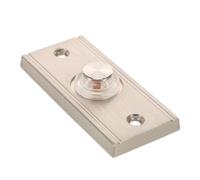 Homoyoyo Interrupteur de Sonnette Pression Confortable et Rectangulaire Filaire en Laiton Argenté, Bouton Poussoir Moderne Résistance Exceptionnelle pour Porte de Garage