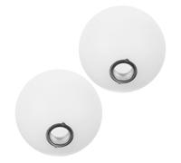 Homoyoyo Lot de 2 Abat-jours Globe Ronds en Acrylique Blanc pour Lampe G9 Fixation à Vis Métal Adaptés pour Salon et Mur Extérieur