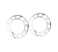 Homoyoyo Lot De 2 Cadrans D'horloge Murale à Chiffres Romains En Acrylique Miroir Argenté 25 Cm, Autocollants Décoratifs Rond Pour Salon, Bureau Ou Entrée, Effet Miroir Réfléchissant Lumineux