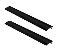 Homoyoyo Lot de 2 Couvre-plaques de Cuisson en Silicone Noir Antidérapant Design sans Couture pour Protection des Espaces Entre Évier et Plaque