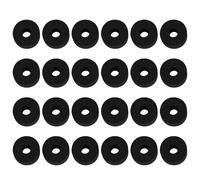 Homoyoyo Lot de 24 Coussins Ronds en Caoutchouc Noir Antichoc pour Pieds de Pots de Fleurs Modernes, Plateau Absorbant pour Plantes et Équipements Sportifs, Protection