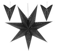Homoyoyo Lot de 3 abat-jours en forme d'étoile en papier à suspendre, lanterne, flocons de neige, décorations de mariage, fête d'anniversaire, maison, 35 cm, fête de Noël