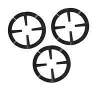 Homoyoyo Lot de 3 Supports Antidérapants pour Cuisinière à Gaz Porte-Poêle en Acier Inoxydable Noir Grille de Brûleur Multifonction pour Casseroles Cafetières Moka et Accessoires