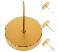 Homoyoyo Lot de 4 Supports pour Bougies : Plateau en métal de 8 x 6 cm avec Picots - bougeoirs en Forme de Couronne pour décoration de fêtes, Maison, Bureau, Noël