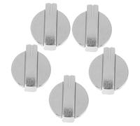 Homoyoyo Lot de 5 Boutons de Cuisinière à Gaz Métalliques, Boutons Marche/arrêt 45° pour Poêle Encastrée, Remplacement Compatible, Surface Lisse, Usage Cuisson Domestique
