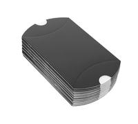 Homoyoyo Lot de 50 Boîtes à Dragées Forme Coussin en Papier Noir pour Mariage, Contenant pour Bonbons et Petits Objets, Cadeau Invité Mariage