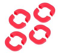Homoyoyo Manchons en Silicone Rouge Légers et Faciles à Nettoyer Protection Antidérapante et Isolante Lot de 4 pour Poignée de Casserole et Bol Cuisine Sécurisée