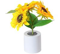 Homoyoyo Mini Lampe de Table de Chevet Table Lumineuse Tournesol Chambre de Nuit Éclairée Bonsaï Led Lumière Domestique Maison Fleur Exquise Lumières de Jardin Chambre Salon Ornement