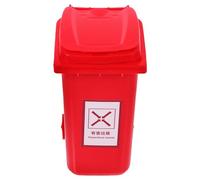 Homoyoyo Mini Poubelle de Table Rouge Pp, Rangement Bureau Maison | Petit Seau à Déchets, Usage Table et Maison, Style Simple, Construction Soignée, Multi-fonction