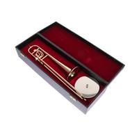 Homoyoyo Modèle Élégant Trombone Or Cuivre de Bureau en Décoration Réaliste et Créative, Petit Ornement Musical Unique pour Intérieur