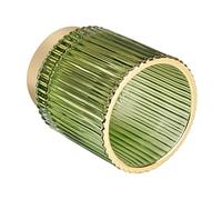 Homoyoyo Organisateur de Pinceaux de Maquillage Verre Seau Décoratif Verre Épais Support Multifonctionnel pour Bureau Maison et Salle de Bain Petit Modèle Vert Foncé