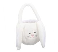 Homoyoyo Panier De Pâques Créatif Et Pratique Panier Peluche Thème De Pâques Blanc