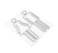 Homoyoyo Panneau Indicateur de Toilettes Hommes Femmes ABS Argenté pour | Design Simple, Lecture Claire, Usage Facile, Plaque de Signalisation, Finition Légère Variation de Couleur