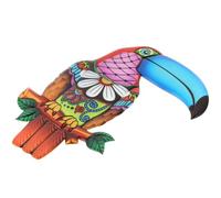 Homoyoyo Pendentif Toucan Sculpture Murale de Toucan pour Mur de Maison, Fer, Peint la Main, Intérieur et Extérieur, Décoration Suspendue D'oiseau 3d