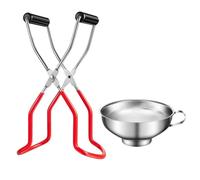 Homoyoyo Pince à Lève-bocaux en Acier Inoxydable Antidérapante pour Bocal en Verre Clip de Canette et Entonnoir pour Conservation Couleur Aléatoire