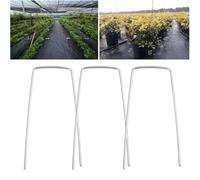 Homoyoyo Piquets de Terre Métalliques Galvanisés de U pour Fixation Légère et Ancrage Paysager Lot de 50 pour Usage Quotidien et Jardin