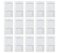 Homoyoyo Planificateur pour Papier Vierges Calendrier Bleu Mensuel en Recharges Agenda à Classeur A6 20 Feuilles de Flexible Double Face pour Organiser Objectifs Personnels Équipe