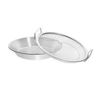 Homoyoyo Plat de Service en Acier Inoxydable Maille Filtrante, Égouttage de L’huile, pour Aliments Frits et Fruits, Usage Domestique, Décoration de Table