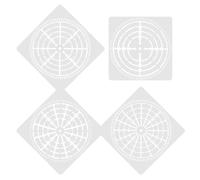 Homoyoyo Pochoirs à Points Mandala Réutilisables Lavables et Pratiques 4pcs en Pet Blanc pour Dessin DIY et Décoration Murale Créative