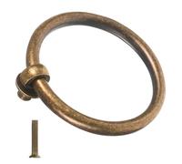 Homoyoyo Poignée de Meuble Annulaire en Laiton, Style Vintage pour Tiroirs | Finition Or, pour Armoire et Buffet, Travail Soigné, Solide, Résistante à L’usure la Rouille