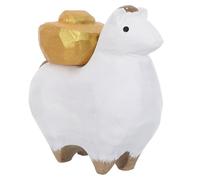Homoyoyo Sculpture en Bois Sculptée Main de Cheval Blanc, Décoration Polyvalente pour Bureau et Étagère, Style Rustique Moderne pour L'année Cheval 2026