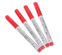 Homoyoyo Stylo Marqueur Rouge pour Tombale, Résistant la Lumière la Décoloration, Plastique Solide, Pack de 4, pour Régions Ensoleillées et Climats Pluvieux