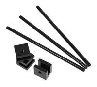 Homoyoyo Support de Plaque de Cuisson Réglable en Alliage D’Aluminium Noir | Camping et Pique-niques, Montage Simple et Démontable, Rangement Compact, Convient aux Plats et Grilles