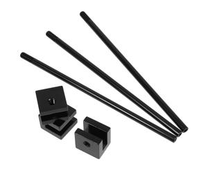 Homoyoyo Support de Plaque de Cuisson Réglable en Alliage D’Aluminium Noir | Camping et Pique-niques, Montage Simple et Démontable, Rangement Compact, Convient aux Plats et Grilles