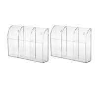 Homoyoyo Support Mural pour Télécommande en Acrylique Transparent 2 Pièces Trou Suspendre, Étagère de Rangement Robuste pour Maison et Bureau