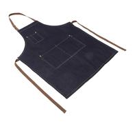 Homoyoyo Tablier de Travail en Jean Ajustable avec Rangements, Coton et Polyester, pour Salon et Hôtel, pour Coiffeur et Serveur, Couleur Noir