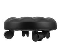 Homoyoyo Tabouret Roulant Marchepied Pivotant 13cm Noir pour Salon Bureau | Rotation à 360 Degrés, Capacité Élevée, Assise en Mousse, Cuir, Bois, Métal et Caoutchouc