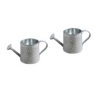 Homoyoyo Vase en Fer Vintage - Pichet Métallique Rustique pour Fleurs - Seau Arrosoir Décoratif Idéal pour Mariages Et Fêtes Blanc