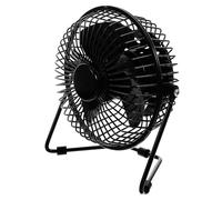 Homoyoyo Ventilateur Horloge LED USB Portable en Métal, Mini Ventilateur Silencieux Affichage Température, pour Camping et Bureau
