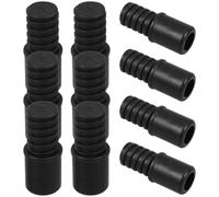 HOMSFOU 10 Pièces Accessoire de Remplacement pour Manche de Balai en Abs Noir Embout Fileté 22mm, Adapté aux Outils de Nettoyage Domestique et Serpillères