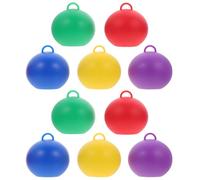 HOMSFOU 10 Pièces Lot de Poids pour Ballons en Plastique Sphériques Trou de Passage, Faciles à Ranger, Décoration de Fête pour Garçon et Filles, Poids Réutilisables pour Ballons à Hélium